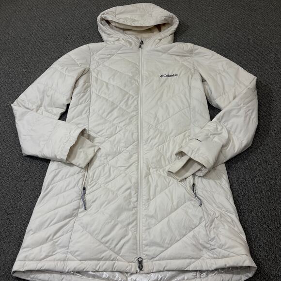 Columbia Jackets & Blazers - Columbia Jacket Womens Size M Omni-Heat Heavenly Hooded Extended Cuffs Flawed